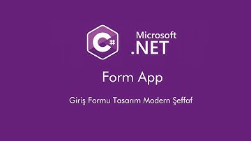 Giriş Formu Tasarım Modern Şeffaf -  C# Windows Form