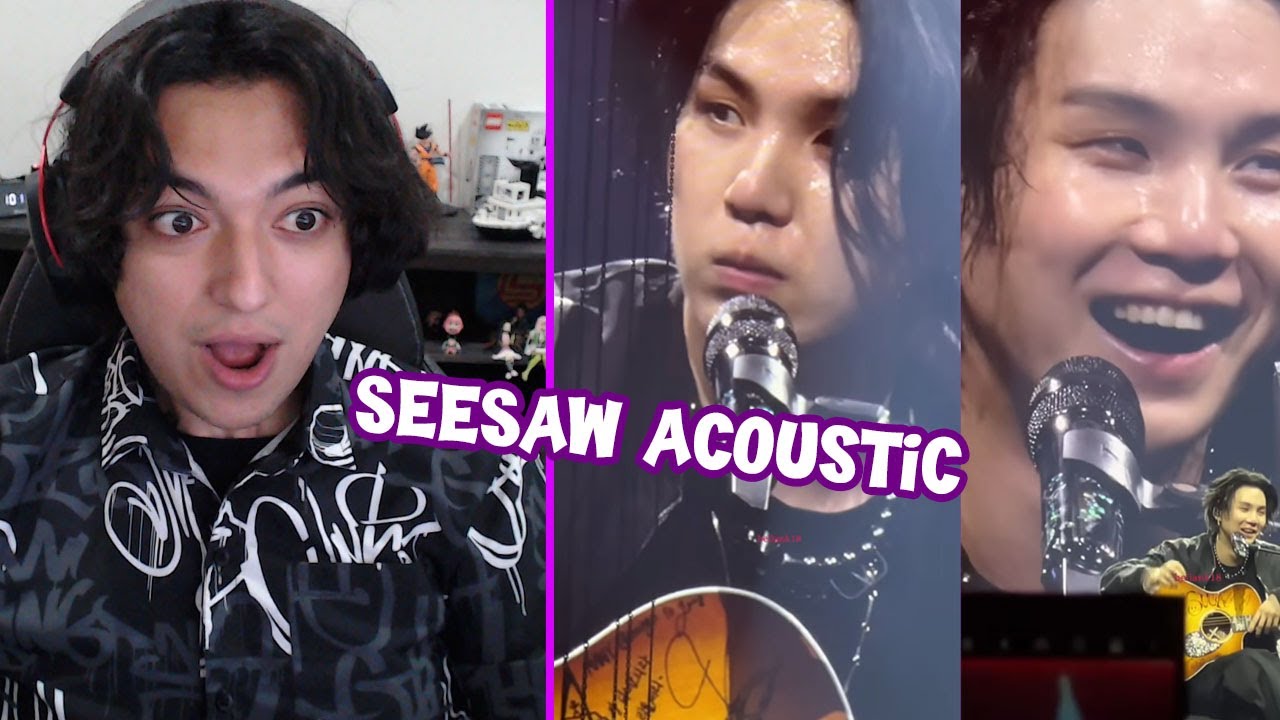 SUGA's guitar string broke?! - Seesaw Acoustic Version Reaction D-Day Tour