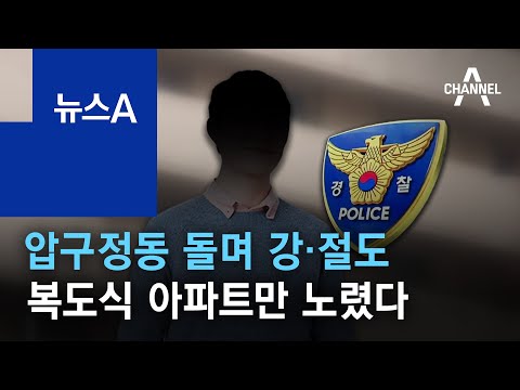 압구정동 돌며 강·절도…복도식 아파트만 노려 2억원치 훔쳐 | 뉴스A