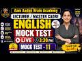 Master Cadre /Lecturer Cadre English Mock Test |Indian Writers &amp; Grammar New Syllabus |Live 3:30 PM