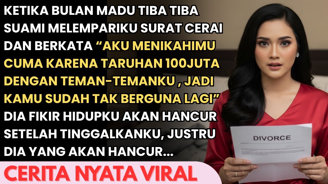 SAAT BULAN MADU AKU DIADIAHI SURAT CERAI SUAMI - DIA FIKIR HIDUPKU LANGSUNG HANCUR KUBUAT DIA SYOK..