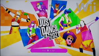 Just Dance 2021 Wii Menu