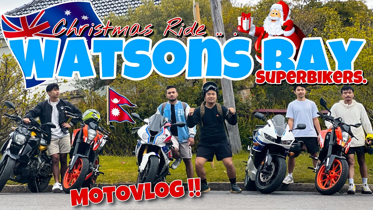 CHRISTMAS Ride To WATSONs BAY Sydney🇦🇺🎅| BMW S1000RR , CBR600RR , MT07 & DUKE200 🔥| Motovlog🇳🇵