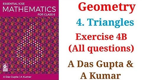"Master Class 6 Geometry: Exercise 4B Solution Icse Maths  #ICSEMaths #GeometryMadeEasy #Triangles"