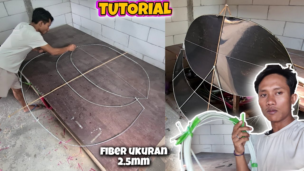 CARA MEMBUAT LAYANGAN PEGON LUDOYO UKURAN 1.5 METER DARI FIBER