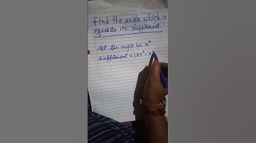 Find the angle which is equal to its supplement #you tube shorts#@sulatadeyteaching7641 🎉🎉🎉🙏🏻🎉