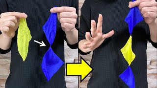 【種明かし】簡単マジック！ハンカチの瞬間移動！(20世紀シルク)| Easy Silk Magic Tricks Revealed!