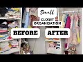 Kids small closet organisation | kids closet organising ideas |declutter and organise kids closet