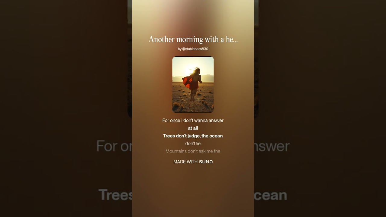 Another morning with a head full of noise