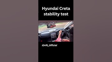 Hyundai creta stability test at 80kmph.  #suv #creta #hyundai #drift