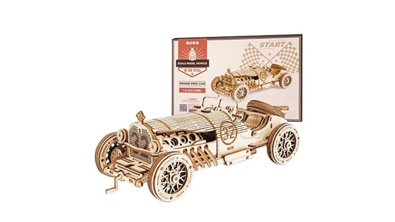 ROKR Puzzle 3D Bois Maquette en Bois a Construire Voiture pour Enfants  Adulte