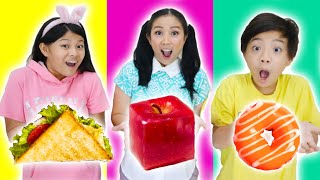GEOMETRIC FOOD CHALLENGE | Last One to Stop Wins! Hilarious | CnX Adventurers