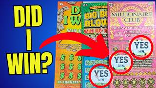 DID I WIN❓ YES! 💰 Did I Win?, Big Bonus Blowout, and Millionaire Club Scratch-Off Lottery Tickets! 🔥