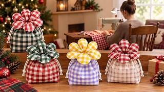 How I Sew a Beautiful Gift Bag in 20 Minutes 🎁