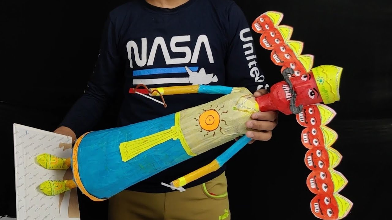 कागज़ से घर पर रावण कैसे बनाएं |2021 | (How to make a Ravan at home from paper)