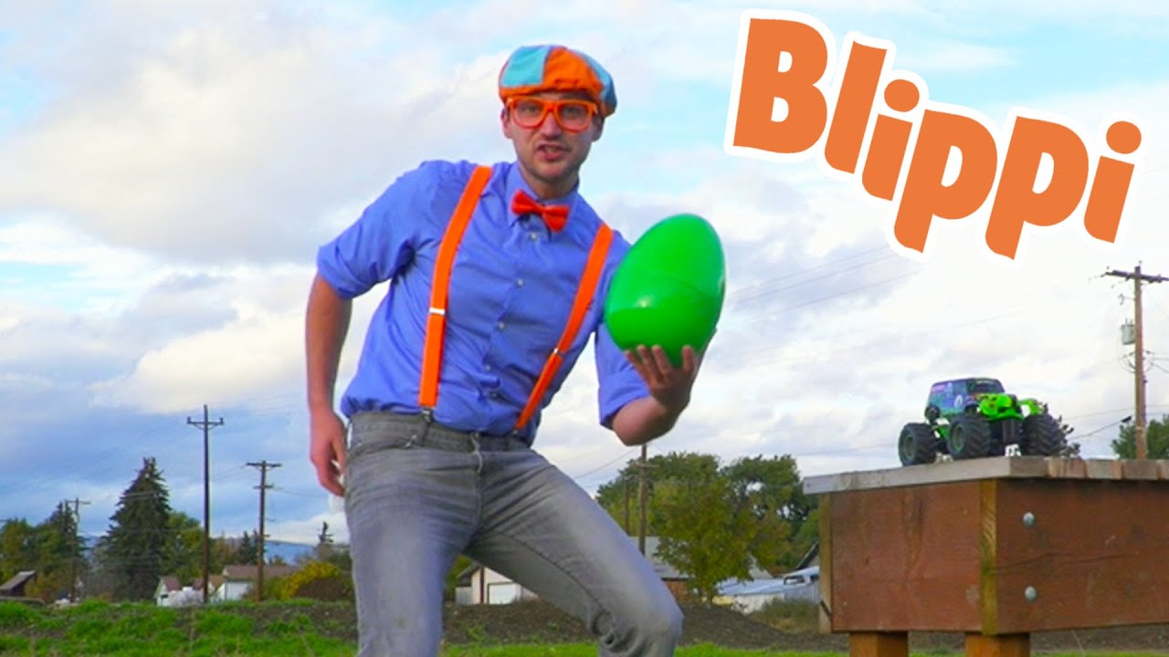 Blippi The educational video game for kids that learns colors on a egg