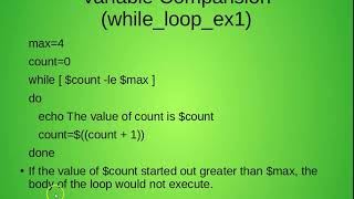 CIS121 11 LINUX Scripting E The While Loop