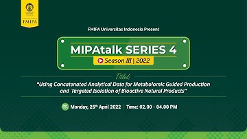 MIPAtalk Series 4 : “ Using Concatenated Analytical Data for Metabolomic Guided Production....."