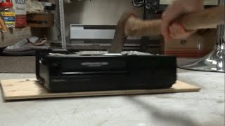 Smashing my broken Quasar VCR To Pieces
