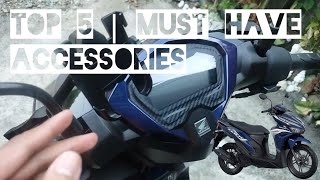 Top 5 Must Have Accessories on Honda Click 125i V3
