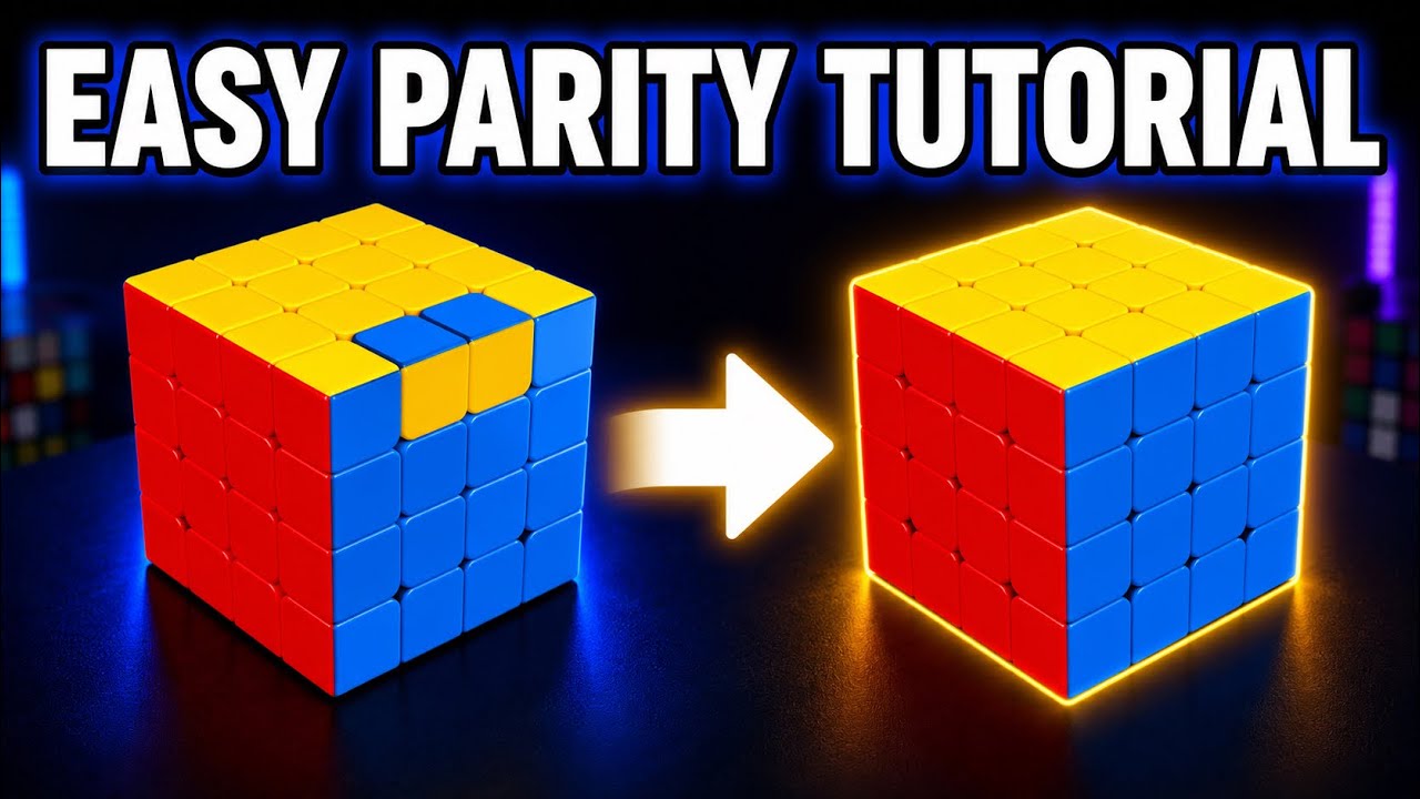 4x4 Rubik's Cube: OLL Parity (NO ALGORITHMS) - youtube