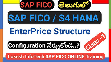 How to Configure EnterPrise Structure in SAP FICO Telugu | By Lokesh