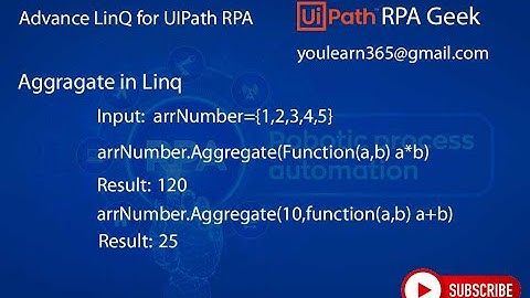 rpa uipath aggregate linq