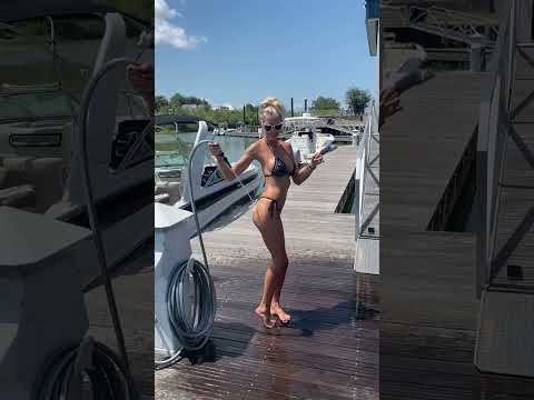 Holly Hotwife Bikini Shower Dockside