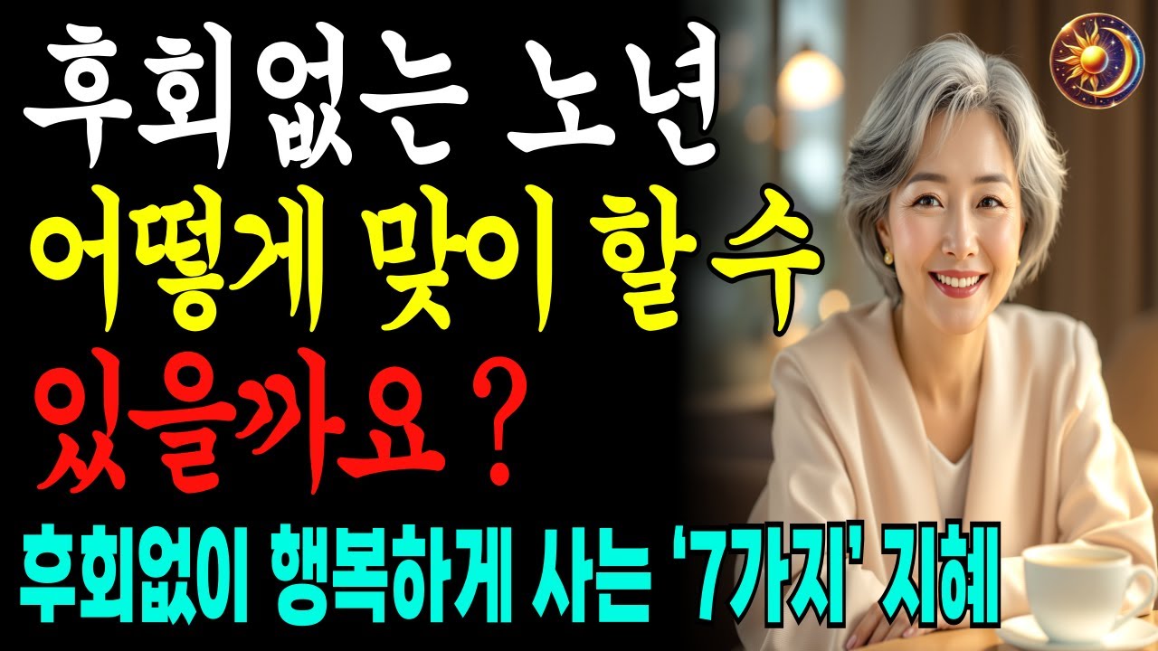 노년을 후회 없이 맞이할 수 있을까요? 행복한 노년 7가지만 하세요ㅣ노후인생ㅣ노년후회ㅣ노년행복ㅣ인생후반기ㅣ삶의지혜ㅣ마음의지혜