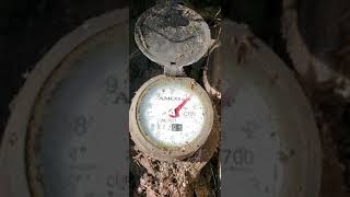 Water meter all off leak in driveway.