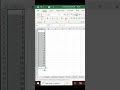 Serial Number Shortcut key in Excel 😮😱😎 #excel #tutorialexcel #exceltips