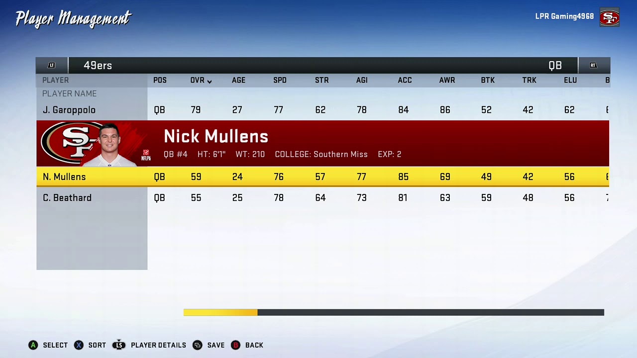 49ers 20-21 Roster! - YouTube
