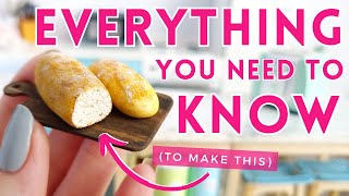 Super REALISTIC MINIATURE bread in 1 EASY STEP | How to make miniature BREAD with polymer clay