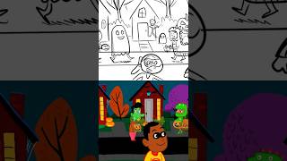 How we made Spooky Halloween story | Storyboard + Animation 👻 Cool School #shorts