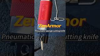 Sponge edge material processing artifact, pneumatic mini scraper. #furniture #sponge #cut #pneumatic