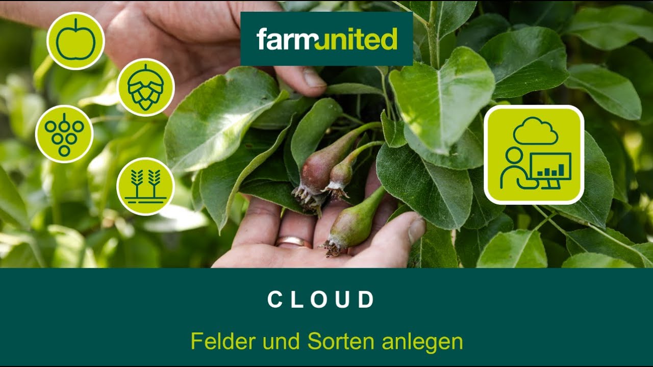 farmunited CLOUD - Felder und Sorten anlegen