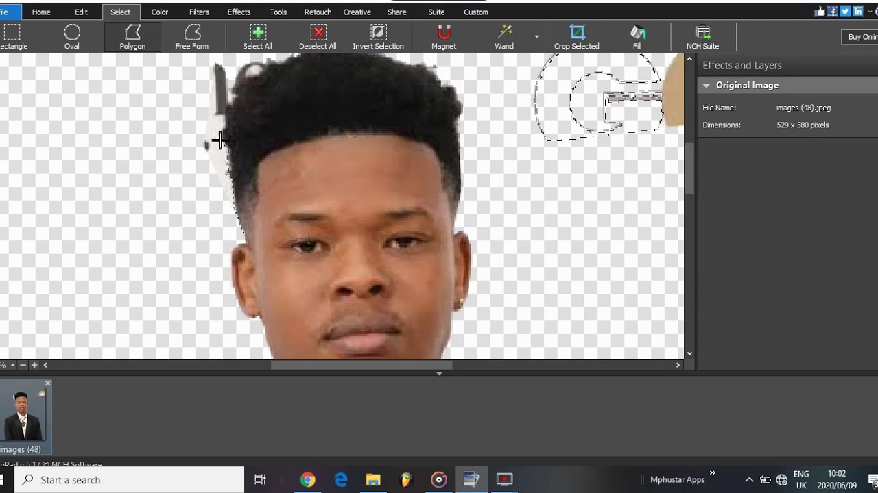 Make black and white effect on photopad image editor masaivy