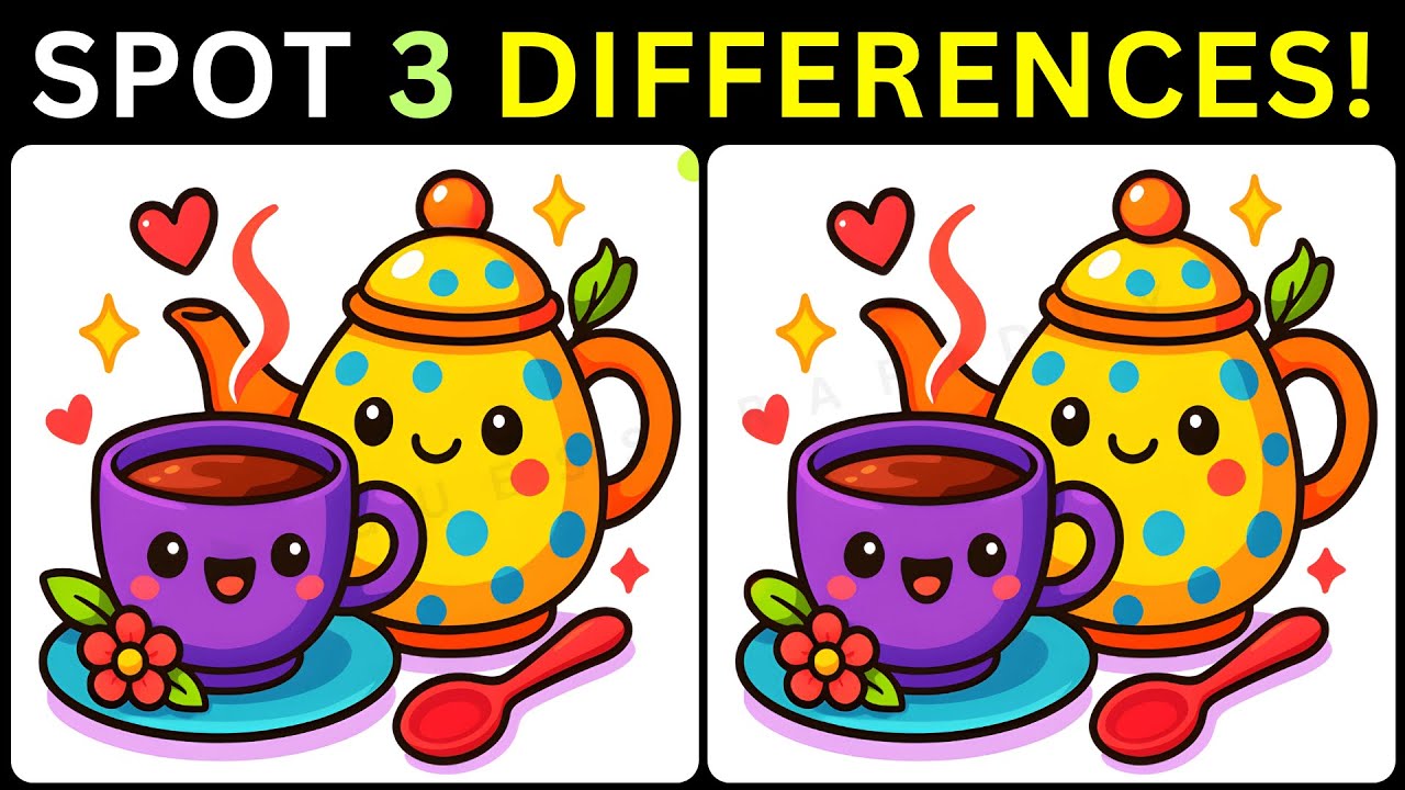 💡Focus Hard: Three Things Aren’t the Same🎉【#259 Brain Game Challenge Find 3 Differences】