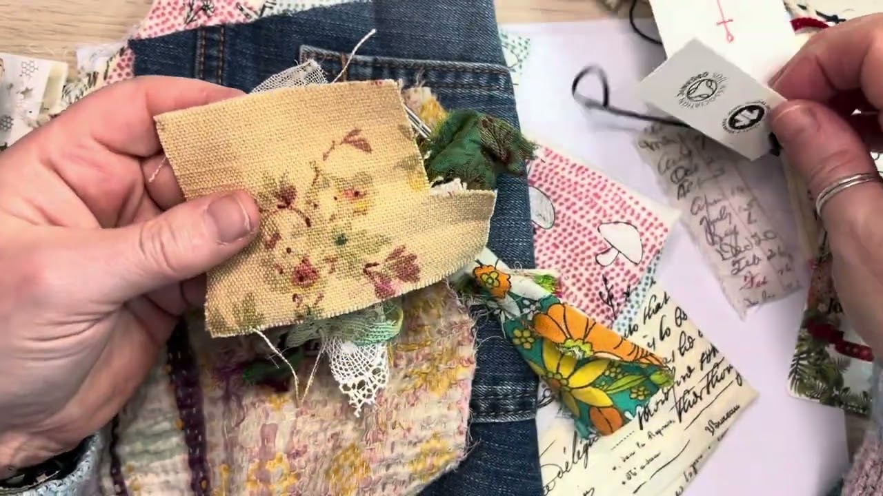 Junk Journal January ‘25 Day 30: fabric