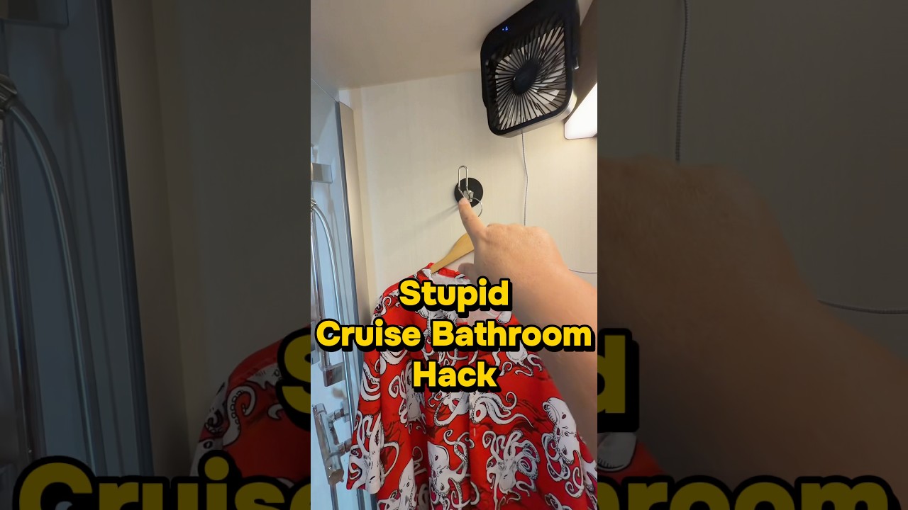 Cruise bathroom hack that might NOT be your cup of tea! #cruise #cruisehack #travel