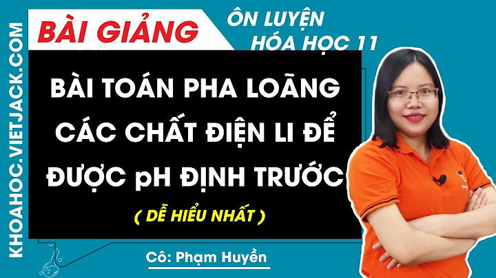 Các định nghĩa về thống số hóa học ph kh năm 2024