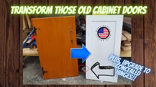 DIY Shaker style Upgrade to old cabinet doors ON A BUDGET!!