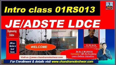 01st INTRO CLASS 01RS013 Fo Tech to JE Signal Batch by CMJha Academy