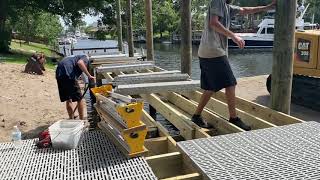 Thru-Flow graded decking Dock for a 63’ Hatteras