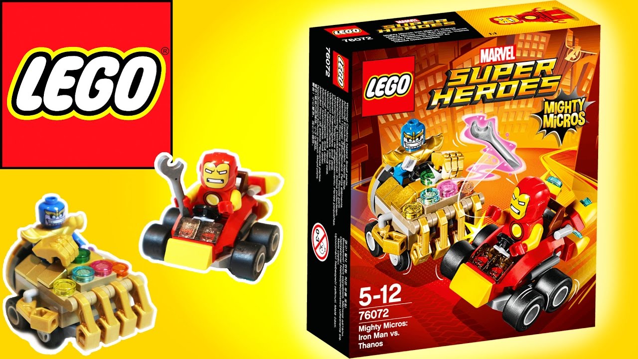 LEGO MARVEL SUPERHEROES MIGHTY MICROS IRON MAN Vs THANOS |Little Kelly ...