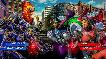 Marvel vs  Capcom  Infinite : Sigma & Spencer  VS  Ghost Rider & Black Panther  : pc Gameplay