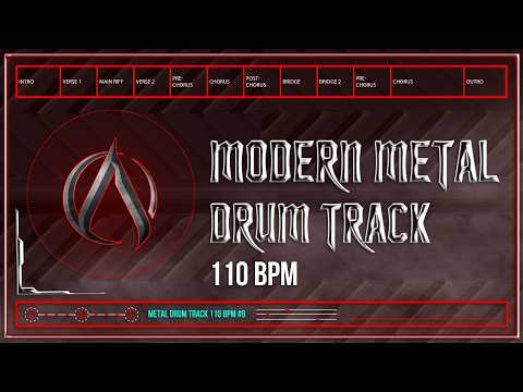 Modern Metal Drum Track 110 BPM | Preset 3.0 (HQ,HD)