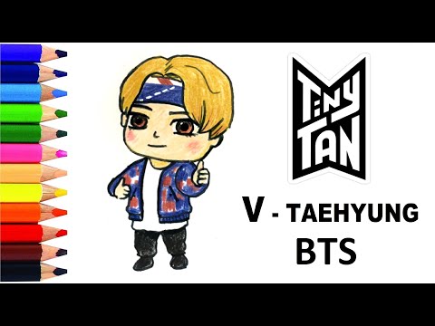 Easy Drawing BTS TinyTan V  Taehyung I Kolay BTS TinyTan V Çizimi I How To Draw