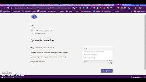 Option réunion Teams