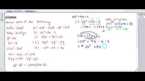 KSSM Form 2 Chapter 2 Factorisation (Part 2)